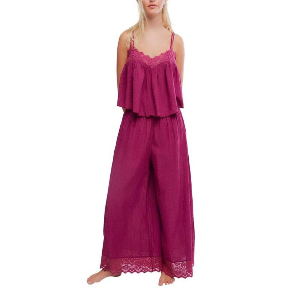 intimately fp Women's Woven Wide Leg Pants - Berry M